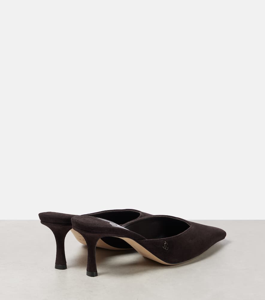 Jimmy Choo Vivi 65 Lizard Print Leather Mules In Brown