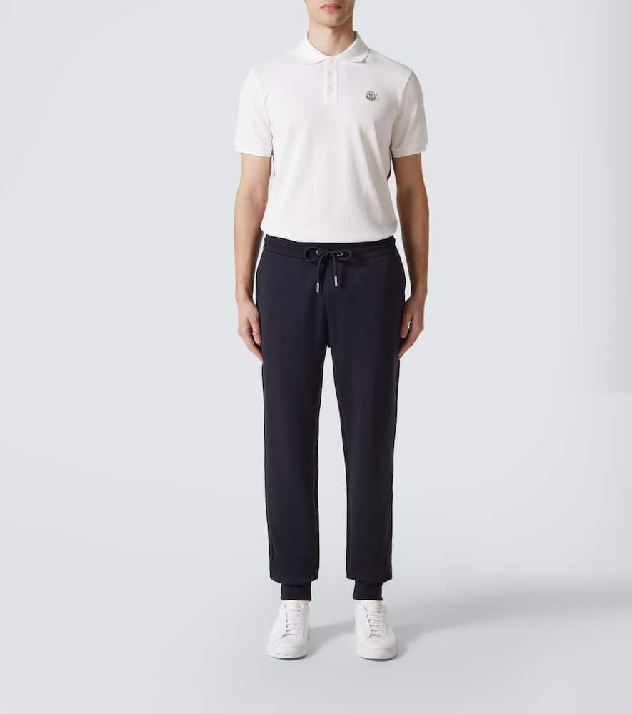 Moncler Cotton Piqué Polo Shirt In White