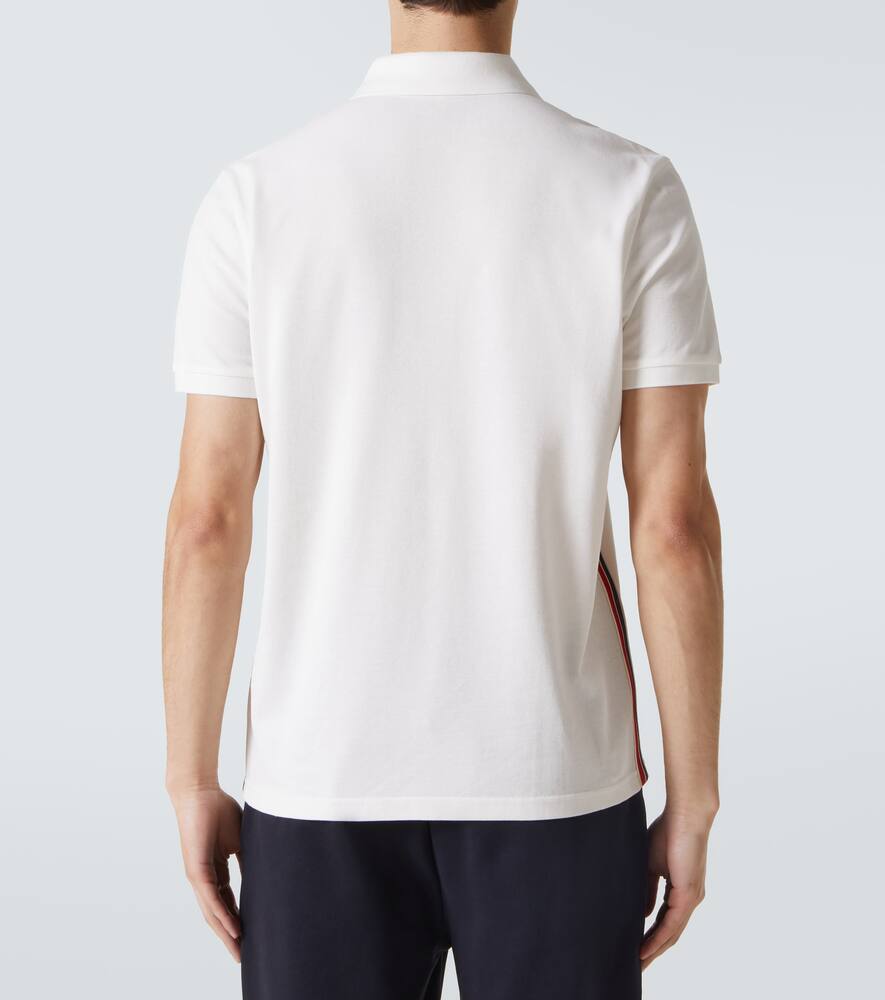 Moncler Cotton Piqué Polo Shirt In White