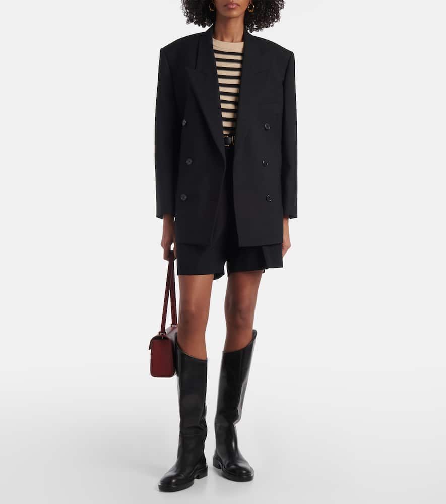 Jardin Des Orangers Striped Wool And Cashmere Sweater In Beige
