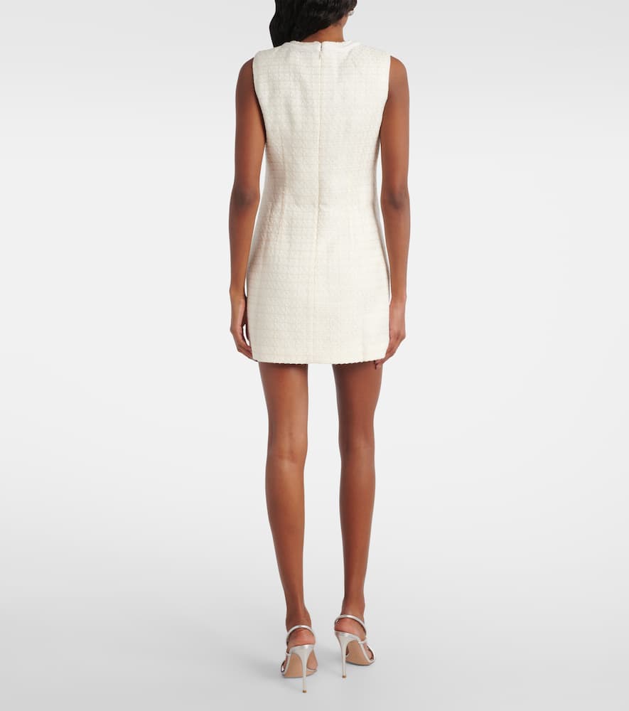 Self-portrait Self Portrait Bouclé Short Dress In Cream