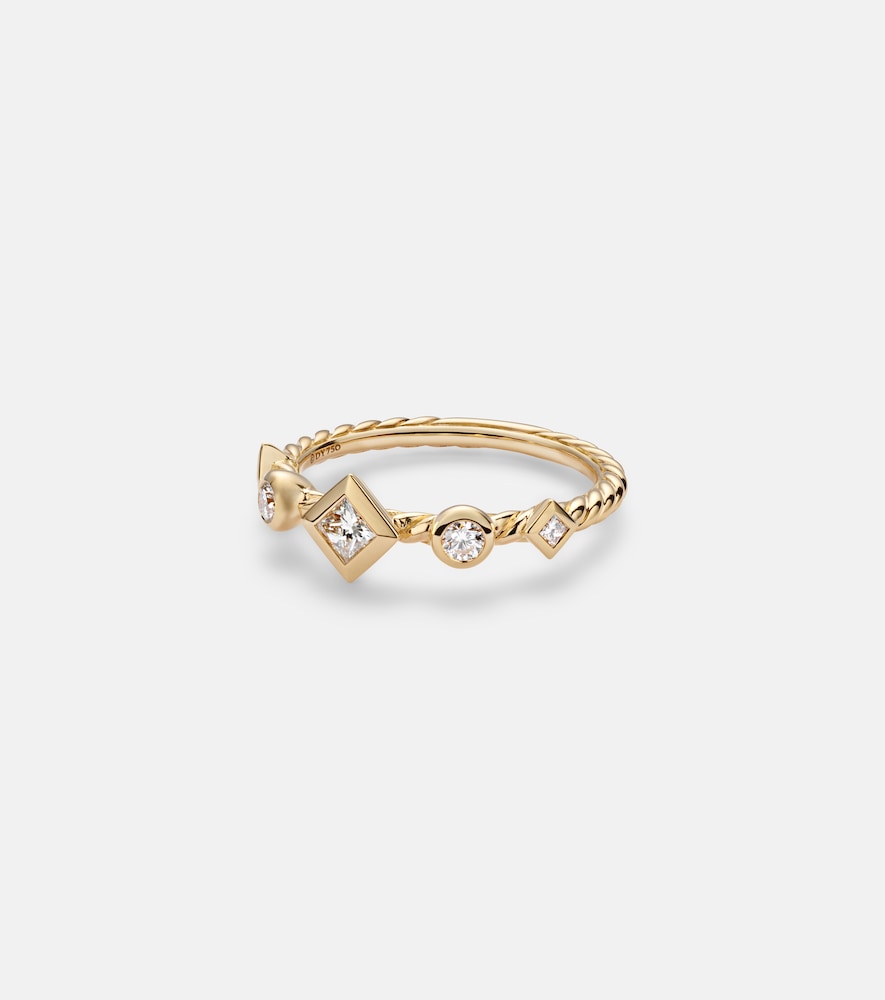 David Yurman Cable Collectibles Cable 18kt gold ring with diamonds