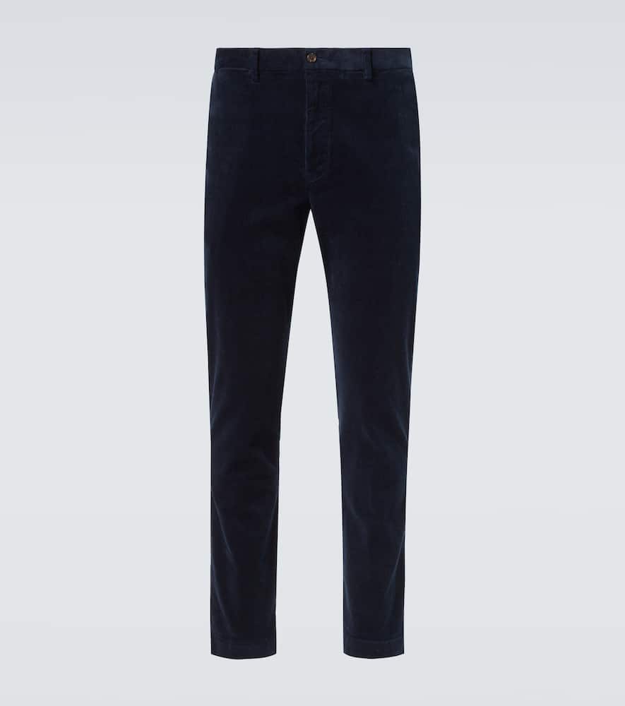 Cotton corduroy straight pants