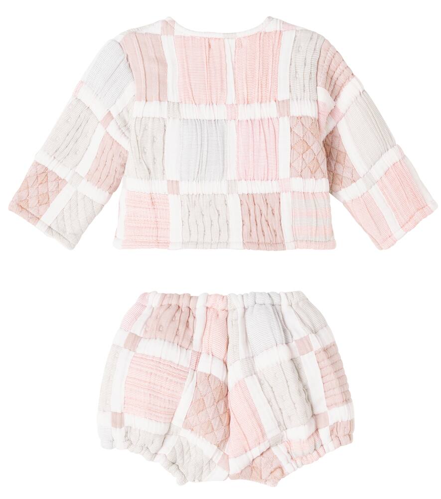 Bebe Organic Baby Mai Cotton-blend Top And Bloomers Set In Multi