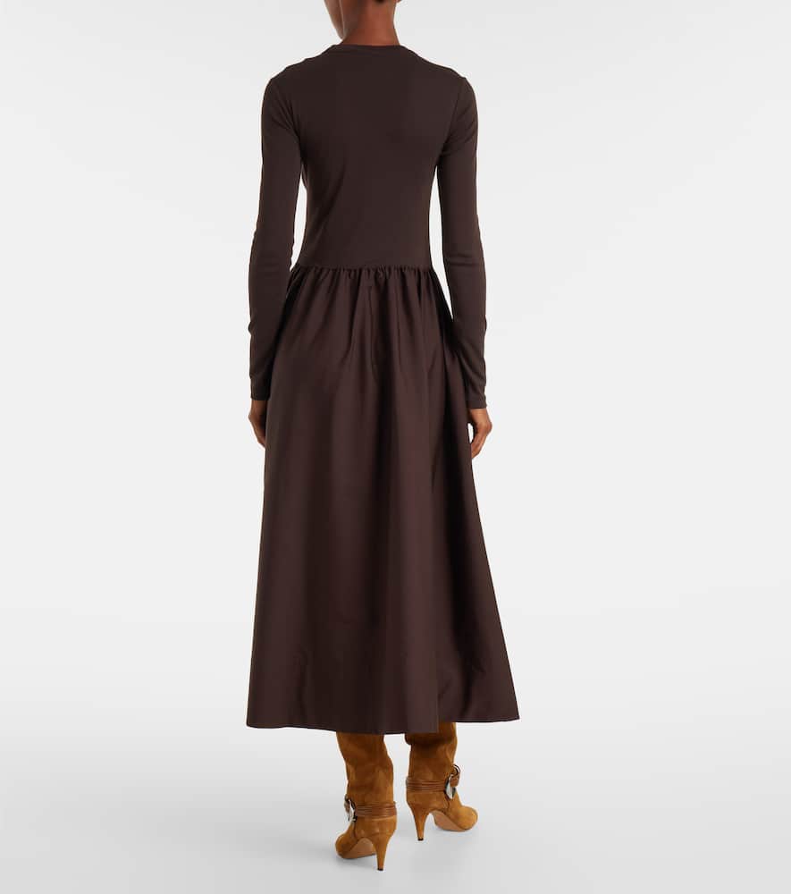 Polo Ralph Lauren Cotton Midi Dress In Brown