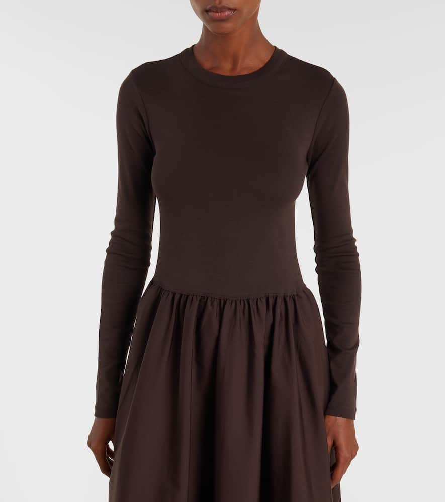 Polo Ralph Lauren Cotton Midi Dress In Brown
