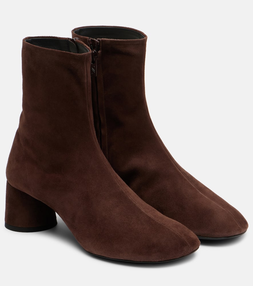 Glove suede ankle boots