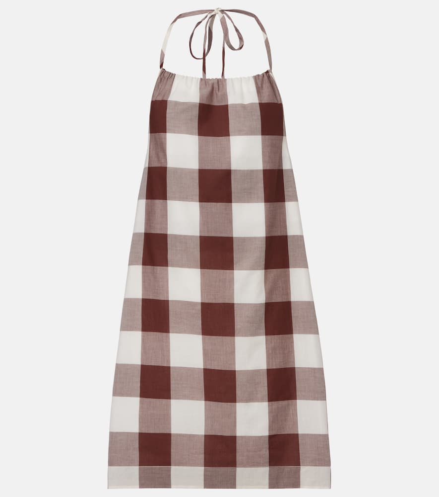 Callie gingham cotton minidress