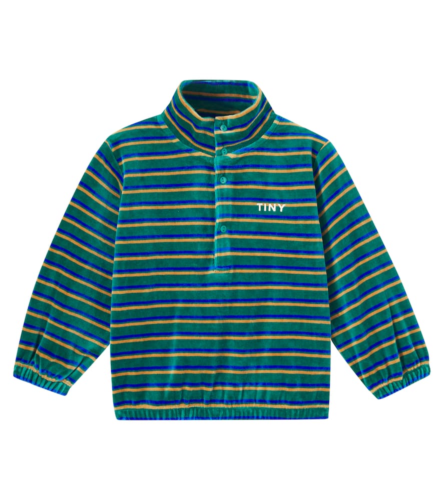 Tinycottons Kids' Striped Cotton Terry Sweatshirt In Multi