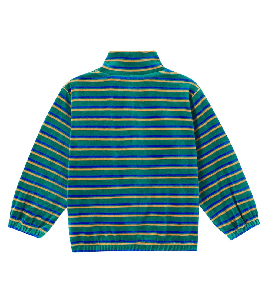 Tinycottons Striped Cotton Terry Sweatshirt In Multi