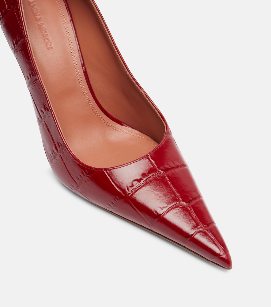 Barbara 90 Croc-Effect Pumps