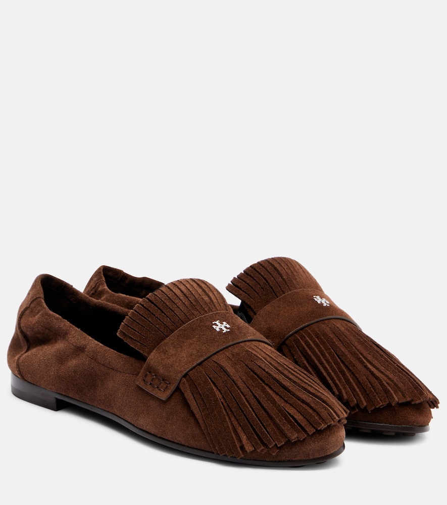 Tory Burch Ballet fringed suede loafers　トリーバーチ バレエ フリンジ スエード ローファー Tory