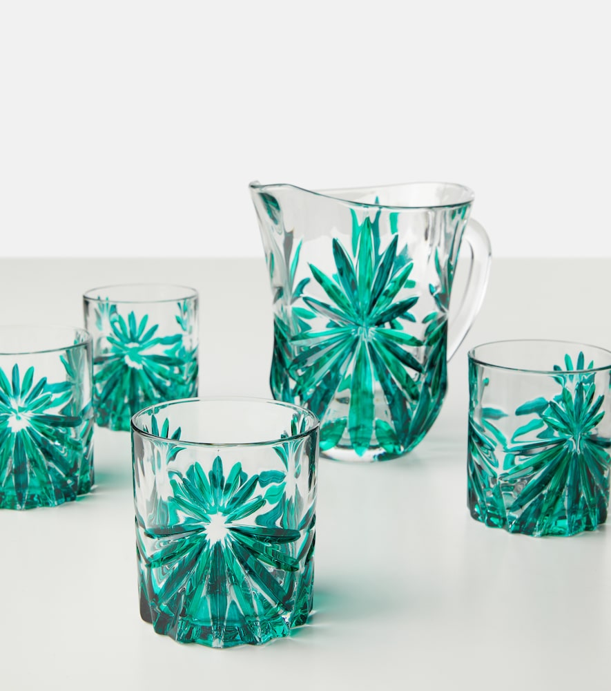  Les-ottomans Les-ottomans Set Aus Krug Und Vier Tumbler-gläsern 
