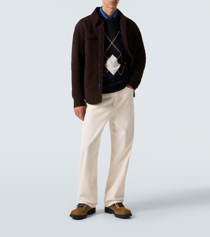 Arch4 Argyle Cashmere Sweater In Blue