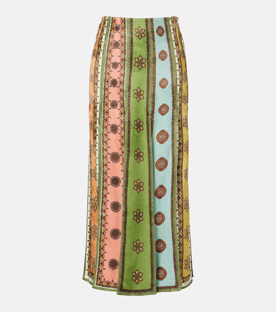 Alemais Alémais Contina Printed Jacquard Maxi Skirt In Multi