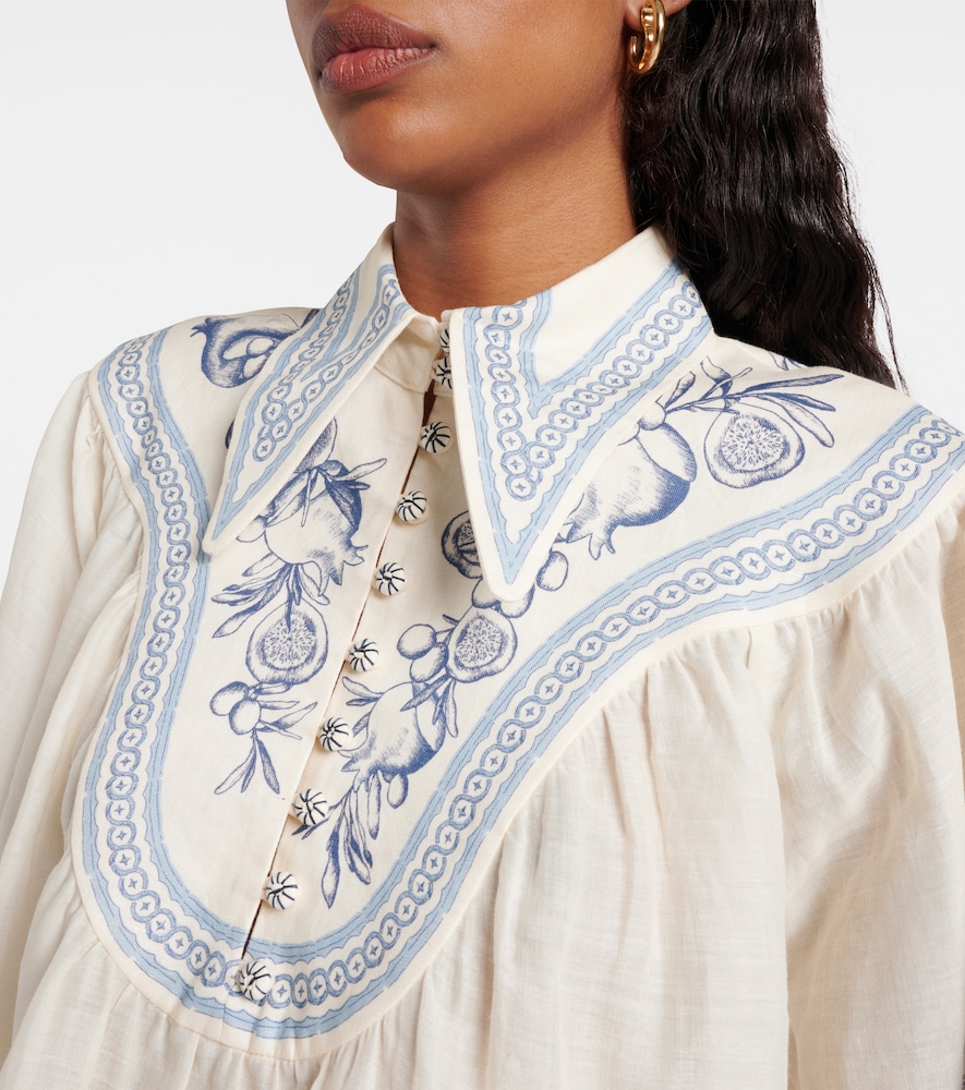  Alemais Alemais Villa Romantica Printed Ramie Blouse 