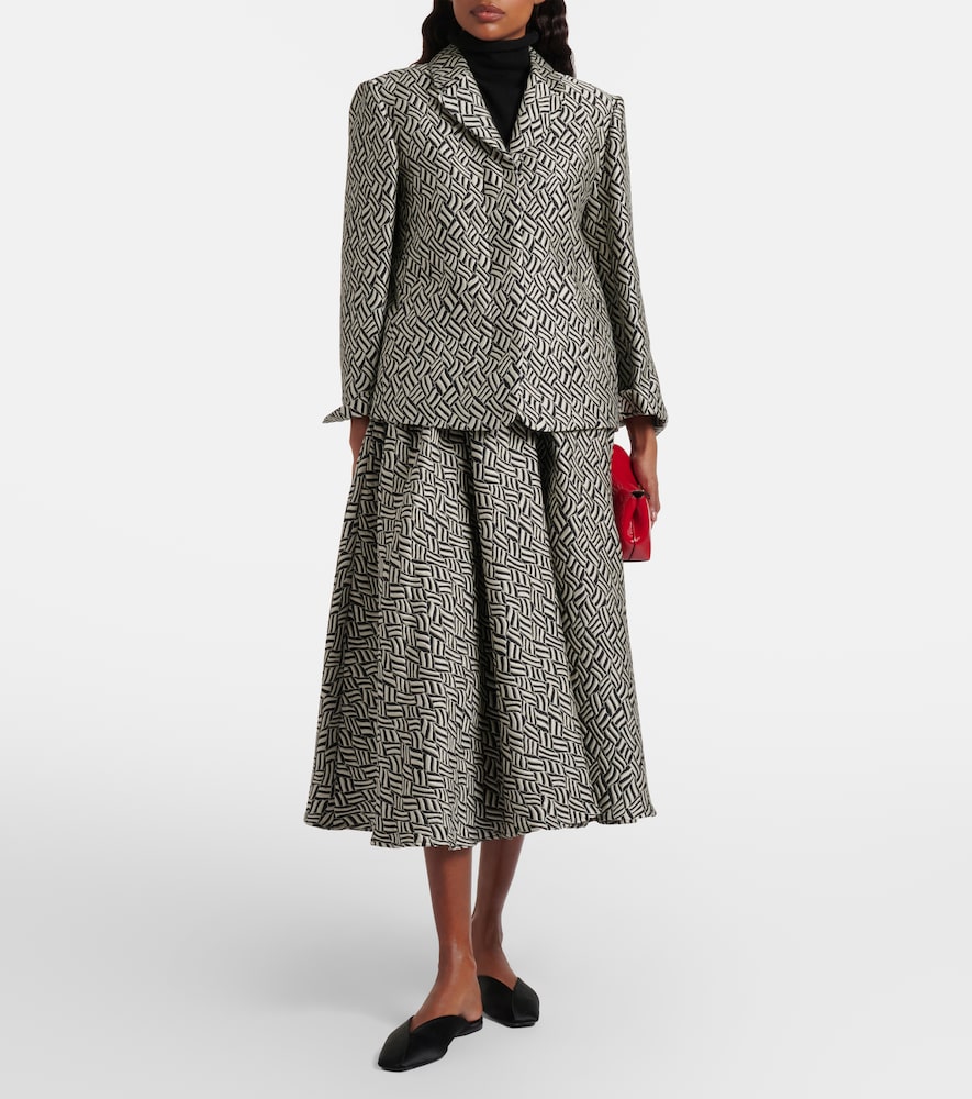 'S Max Mara Lira cotton-blend jacquard blazer