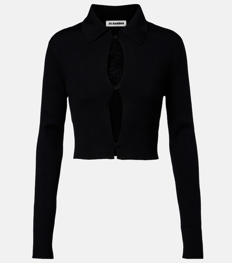 Jil Sander Women's Black Virgin Wool Cardigan UK Size 12 - Mytheresa