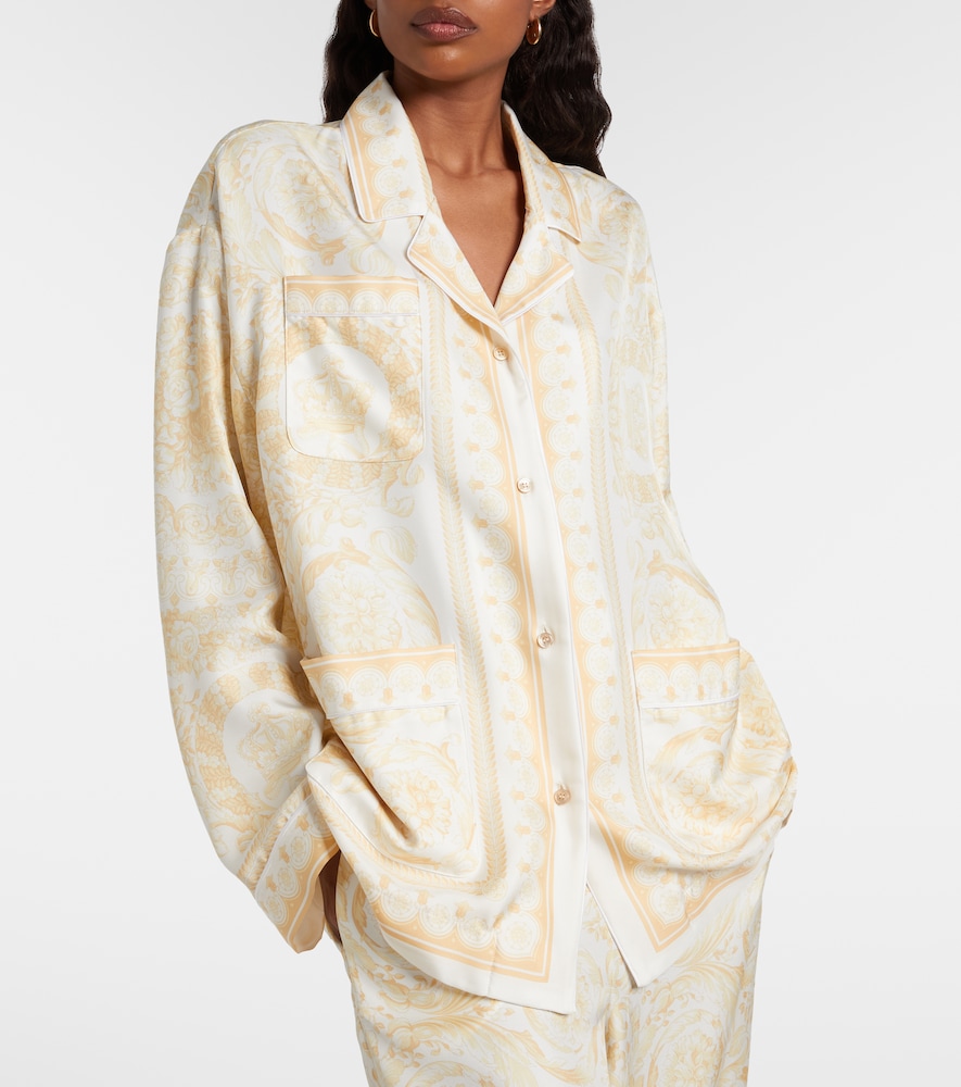  Versace Versace Barocco Silk Twill Shirt 