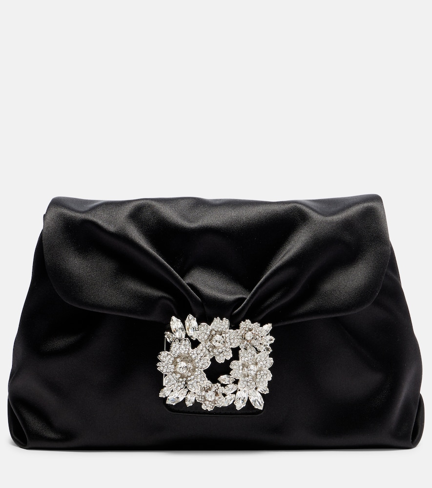 Roger Vivier Efflorescence Mini satin clutch