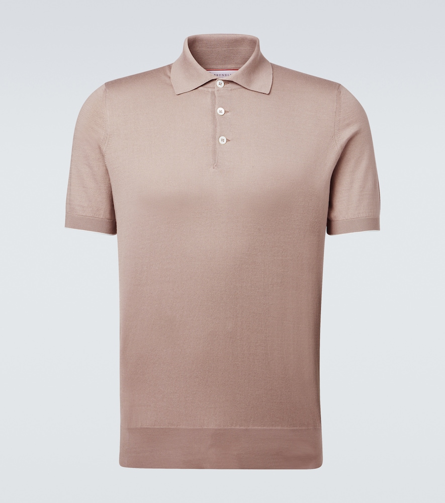 Brunello Cucinelli Men's Beige Cotton Polo Shirt UK Size 42 - Mytheresa