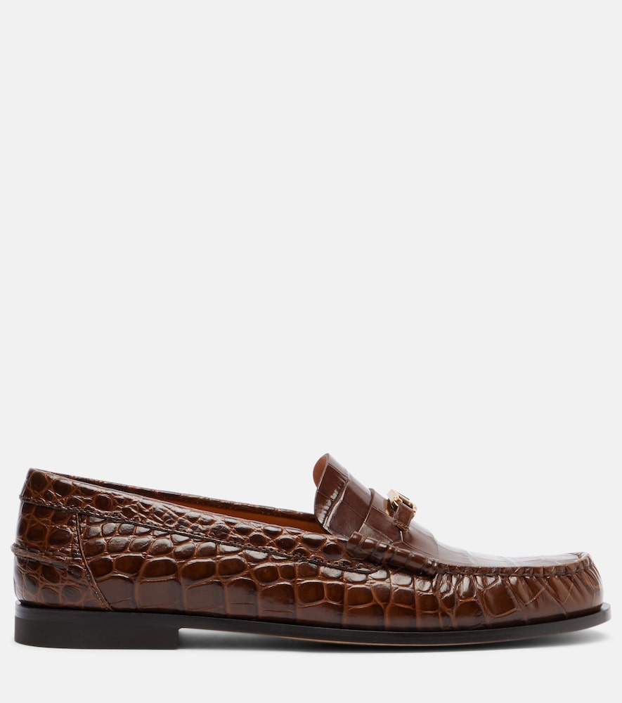 T Timeless Croc-Effect Loafers