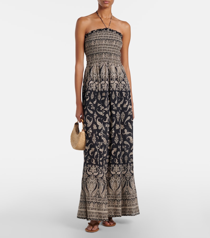Veronica Beard Ayanna paisley shirred maxi dress