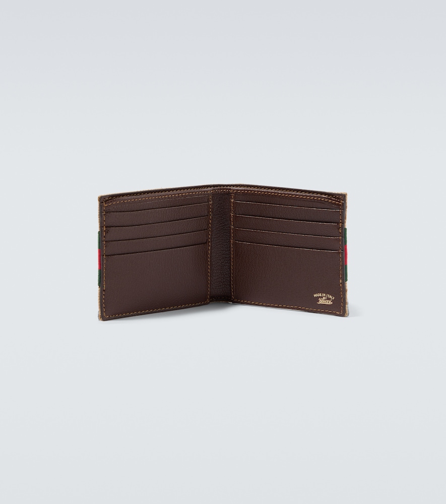  Gucci Gucci Gg Canvas Web Stripe Bifold Wallet 