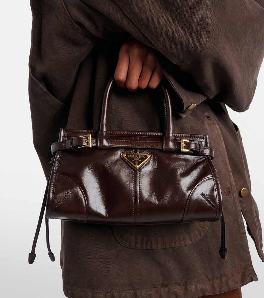 Prada Prada Bonnie Mini leather top-handle bag