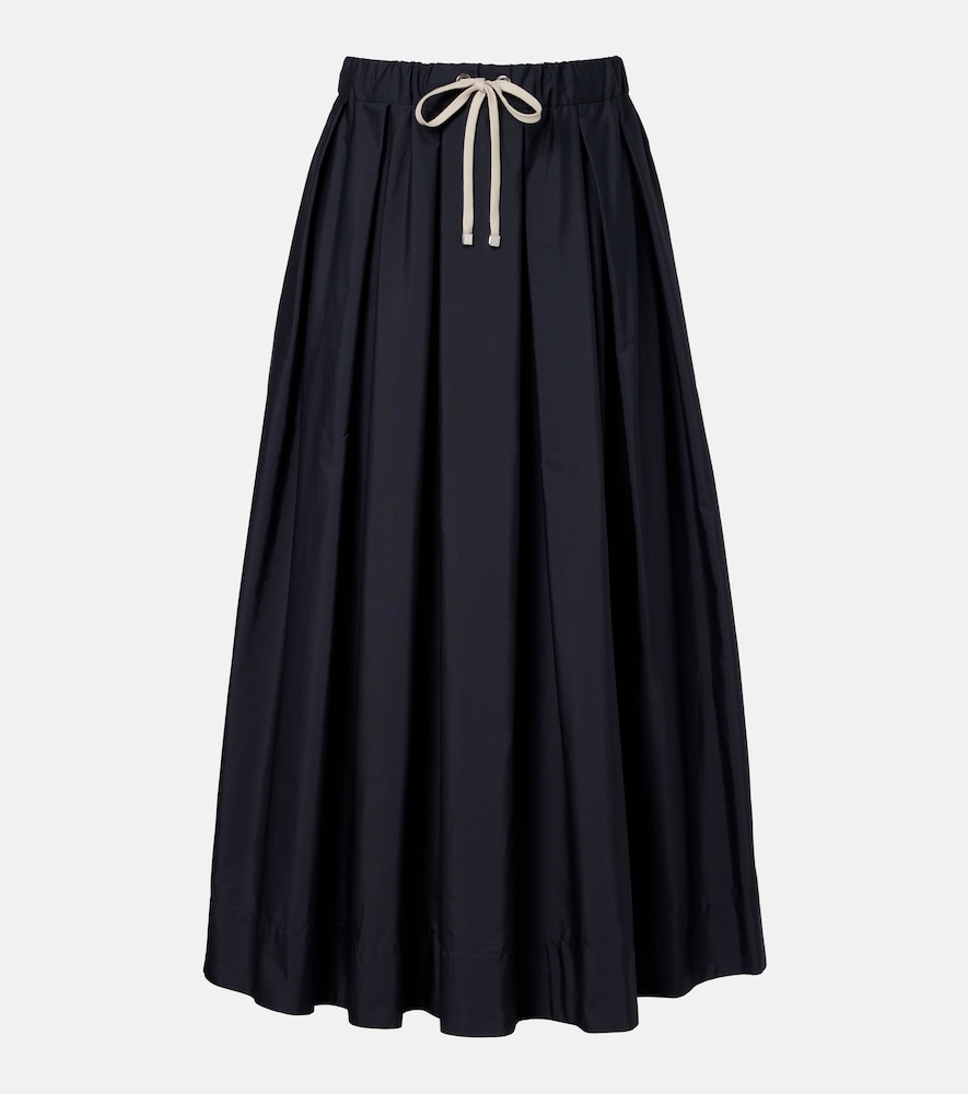 'S Max Mara Pineta pleated cotton midi skirt