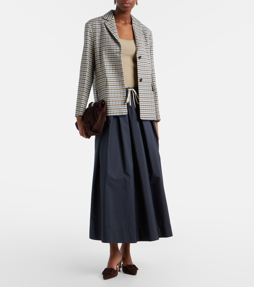  's Max Mara 's Max Mara Pineta Pleated Cotton Midi Skirt 