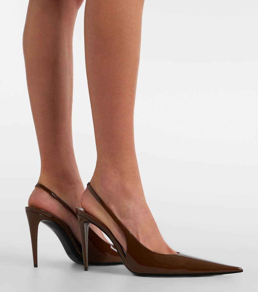 Guermantes Patent Leather Slingback Pumps