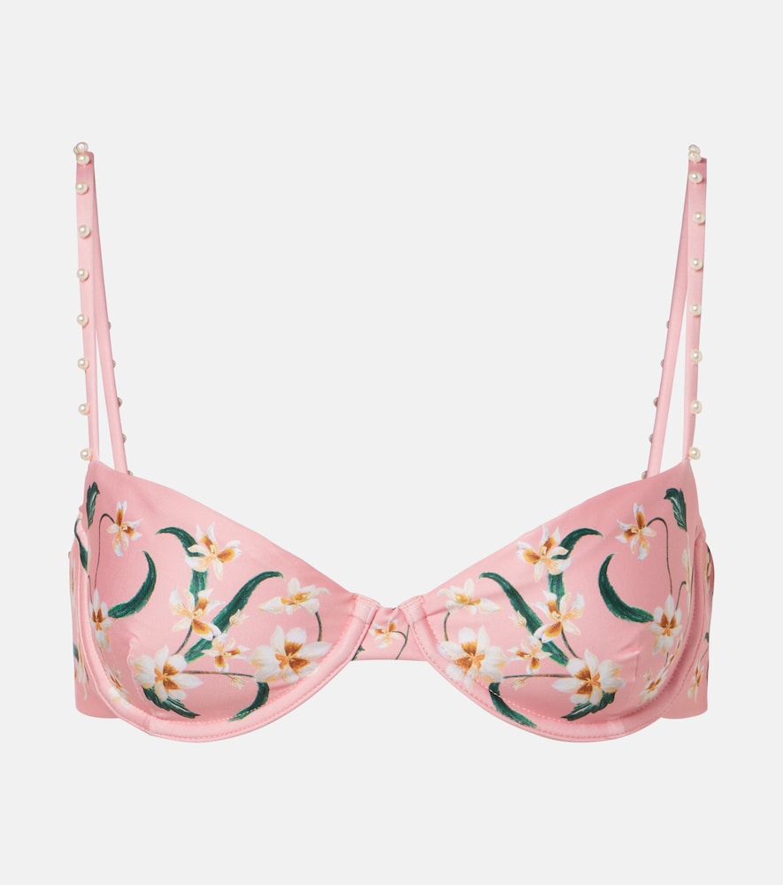Top bikini Magdalena con stampa floreale