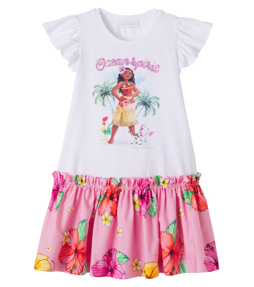 Monnalisa Pink X Disneyâ® Printed Cotton-Blend Jersey Dress Y Size 4 - Mytheresa