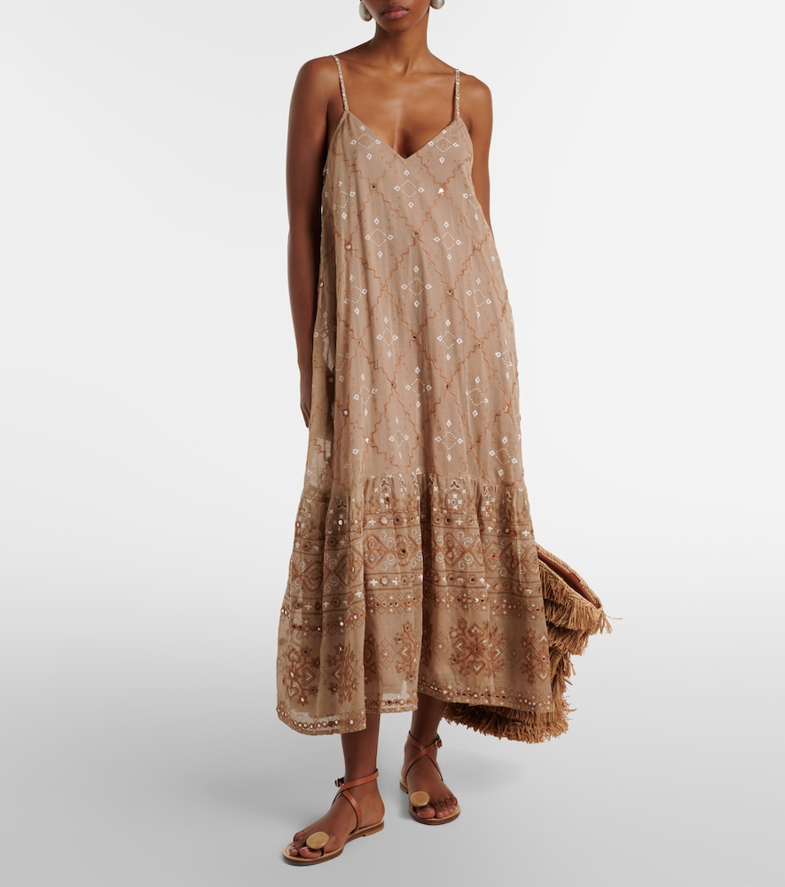  Juliet Dunn Juliet Dunn Verziertes Midikleid Aus Baumwolle 
