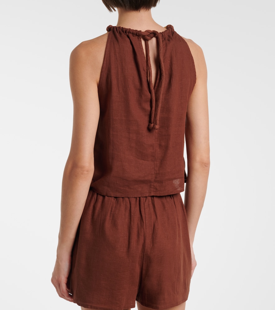  Vix Paula Hermanny Vix Paula Hermanny Janet Linen-blend Top 
