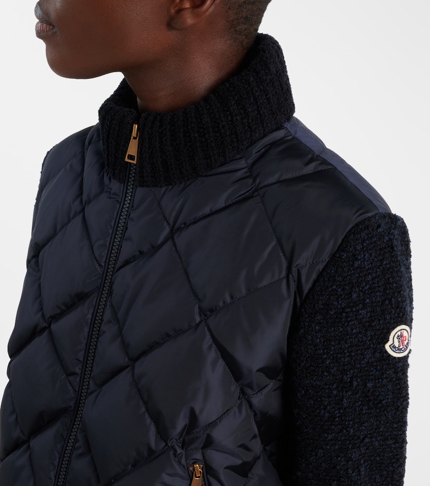  Moncler Moncler Cárdigan Con Paneles De Plumas 