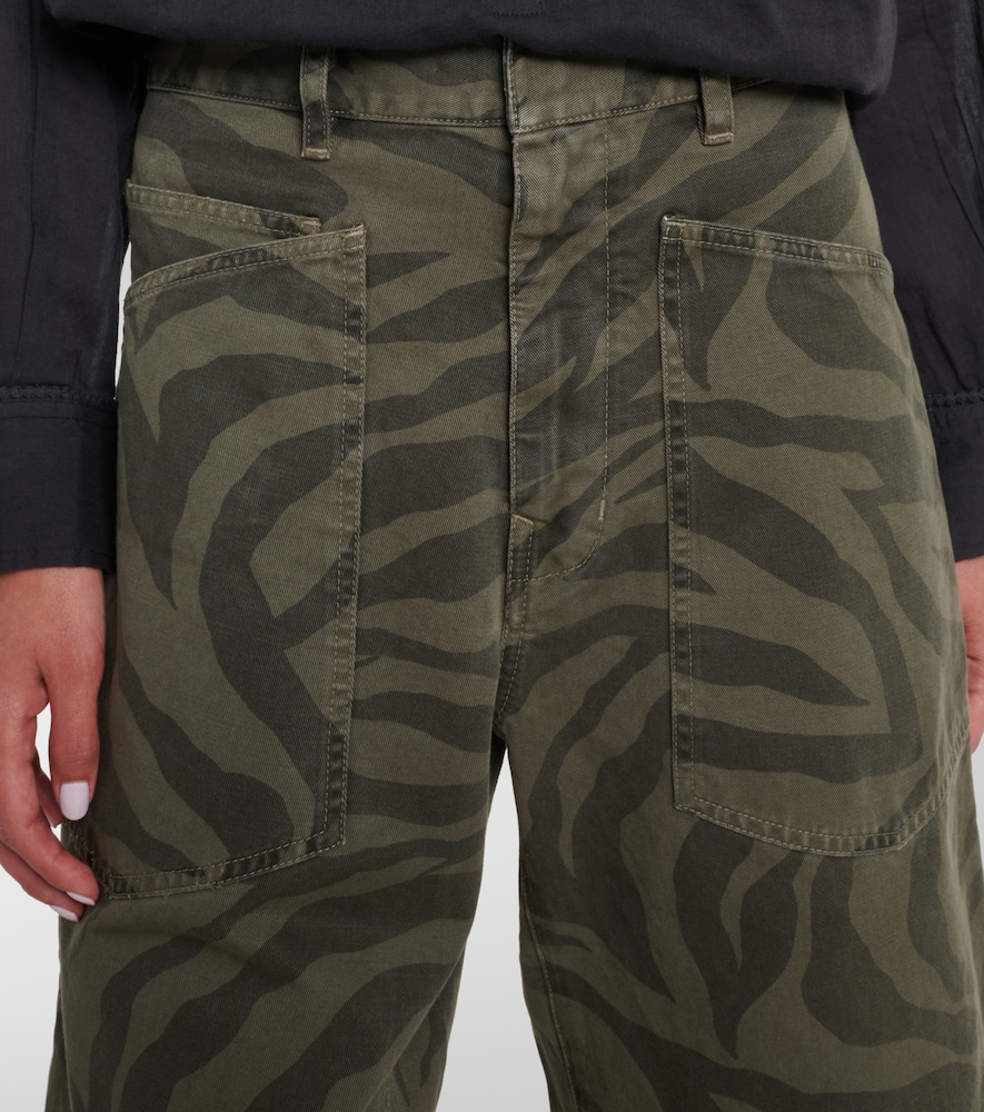 Shon Cropped Barrel-Leg Jeans