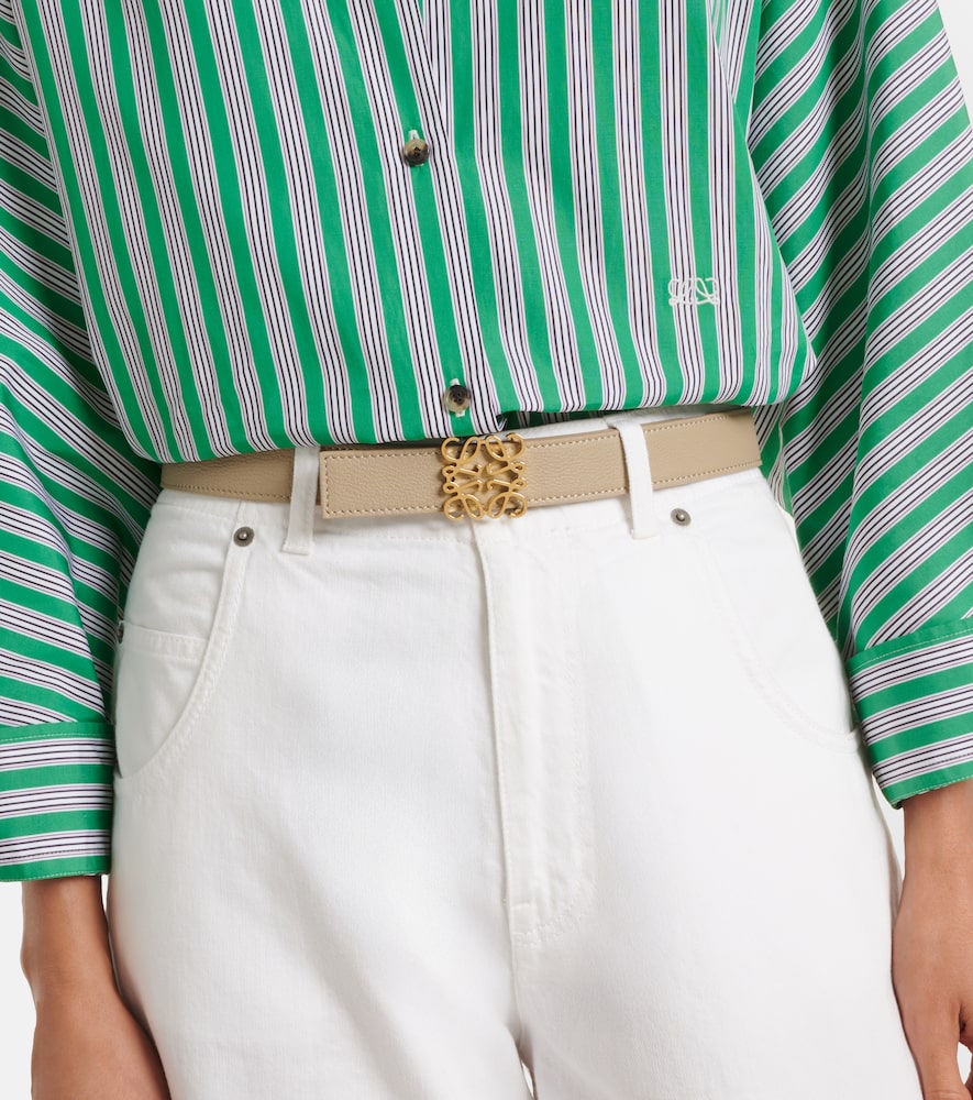 Loewe Loewe Anagram Bombe Leather Belt 