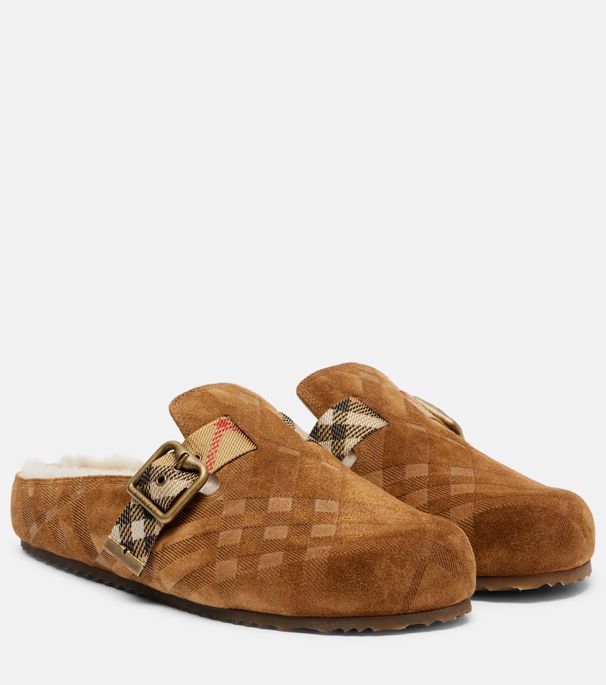 Clogs Urchin aus Veloursleder und Shearling