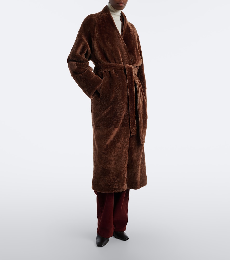Dilan Shearling Wrap Coat