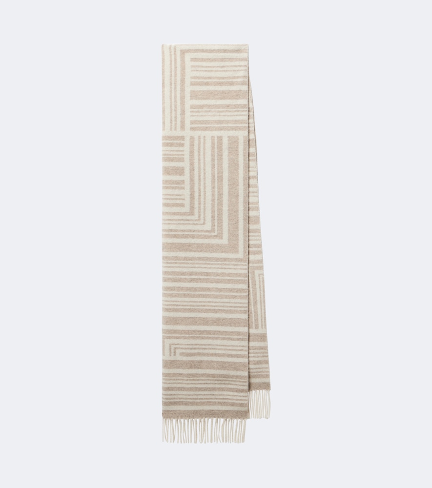 Sciarpa Ayla in lana e cashmere con frange