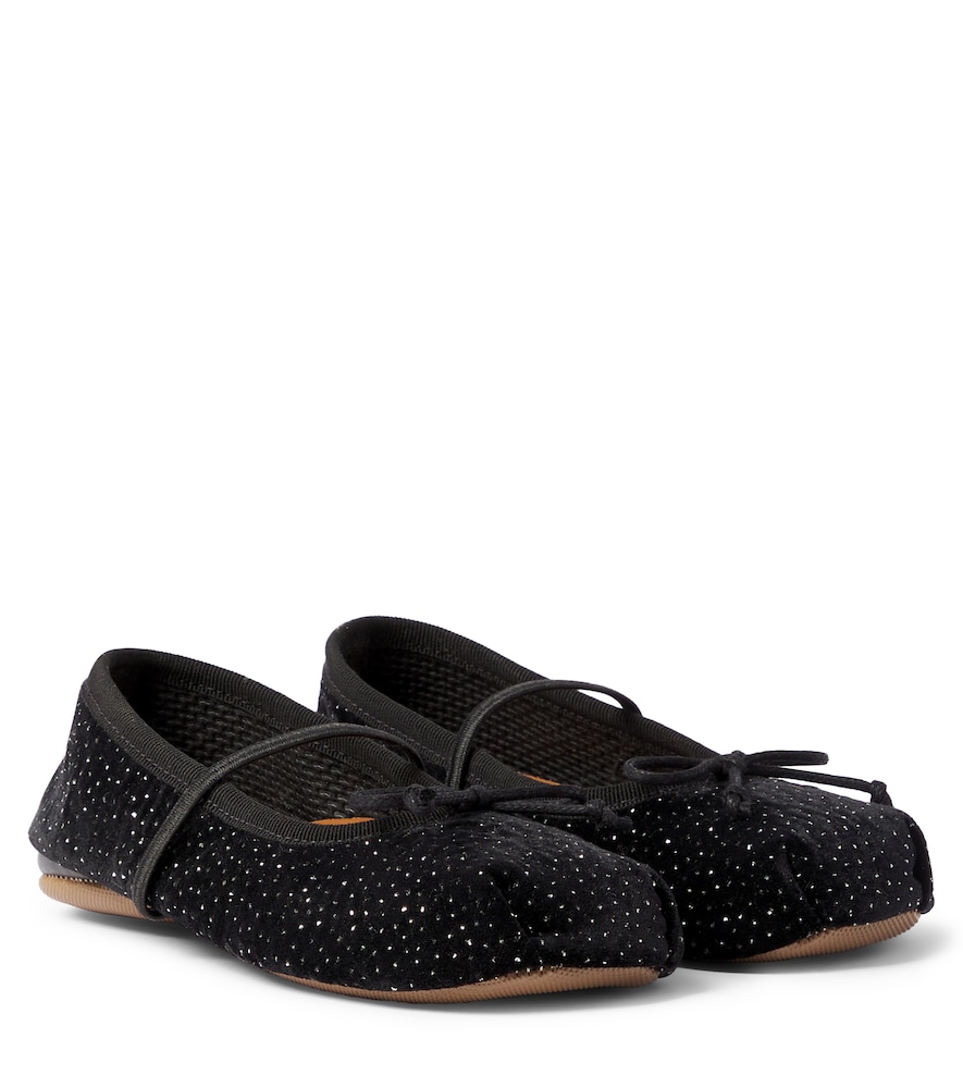 PèPè Verzierte Ballerinas aus Samt