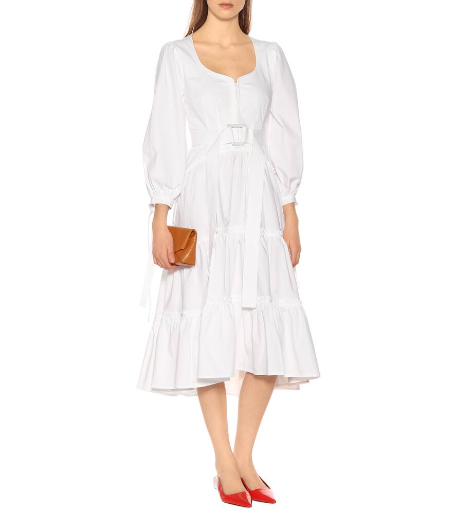Stretch cotton midi dress by Proenza Schouler Stretch cotton midi dress by Proenza Schouler