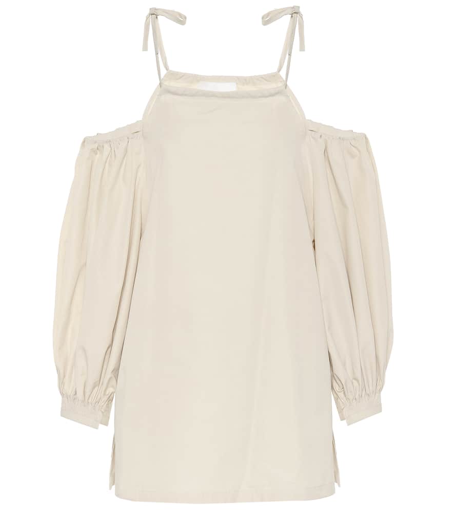 Jil Sander Cotton off-shoulder top