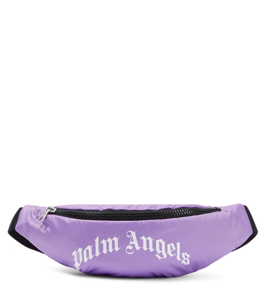 Palm Angels Logo Belt Bag In Violet White