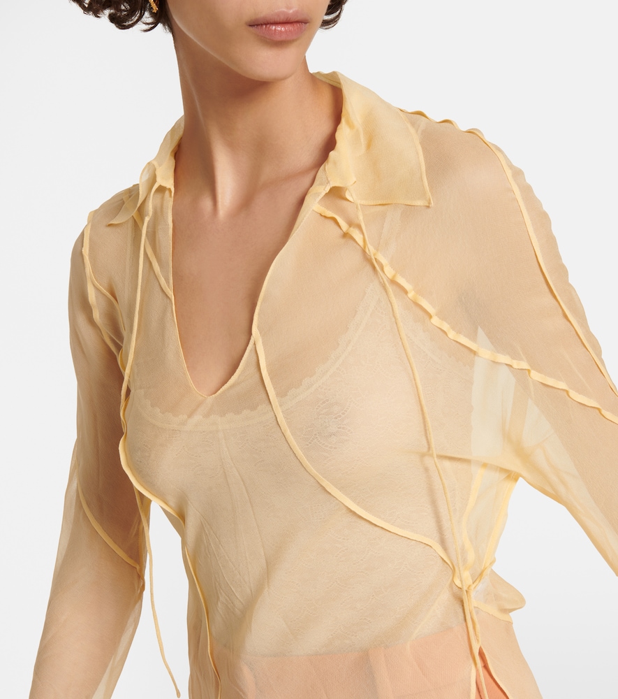  Victoria Beckham Victoria Beckham Crepe De Chine Blouse 