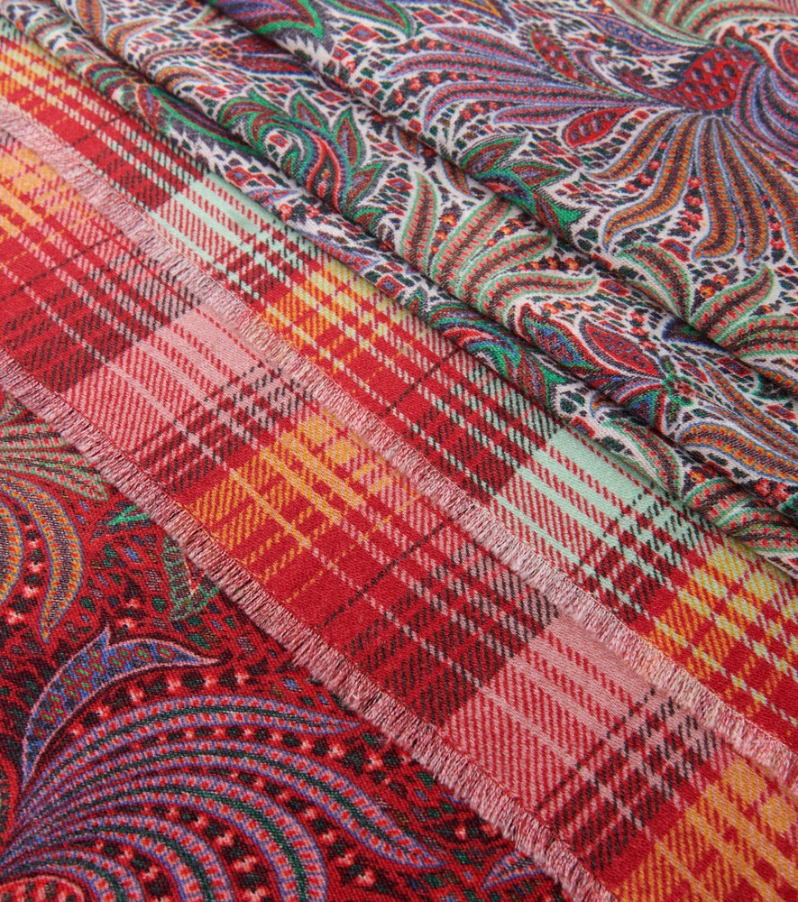  Etro Etro Paisley And Checked Wool Throw 
