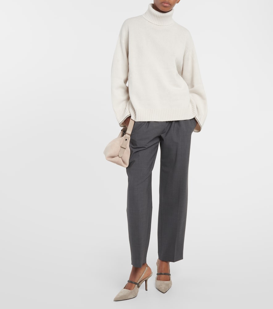 Brunello Cucinelli Wool, cashmere, and silk turtleneck sweater