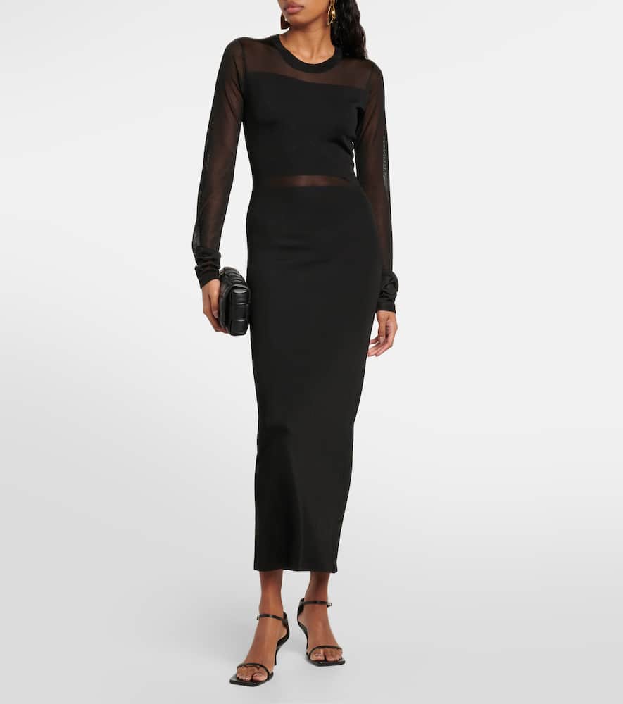 Toteme Semi-sheer knitted maxi dress